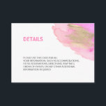 Carte D'accompagnement Aquarelle rose violet or BAT MITZVAH Détails<br><div class="desc">Jolie aquarelle moderne Détails / Cartes d'information. Pastel Peach Pink Couleurs violettes. Faux brosse à feuille d'or. Parfait pour,  Bat / Bar Mitzvah,  Anniversaire,  Anniversaire,  etc... . . Cartes modifiables - facile d'ajouter vos informations ou de modifier la police,  la couleur et la taille du texte.</div>