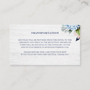 Carte D'accompagnement Aquarelle Rustique Floral Mariage Transport