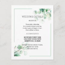 Aquarelle verte douce Feuille Mariage 