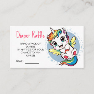 Carte D'accompagnement Aquarelle Whimsy Unicorn Baby shower