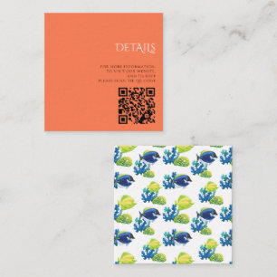 Carte D'accompagnement Aquarium coloré QR Code