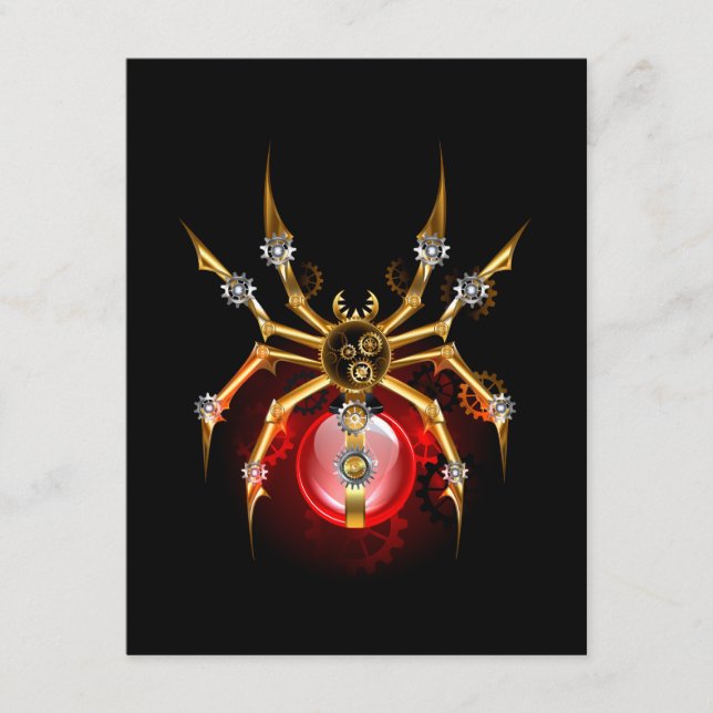 Carte D'accompagnement Araignée en vapeur noire (Devant)