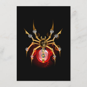 Carte D'accompagnement Araignée en vapeur noire