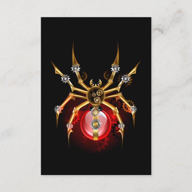 Carte D'accompagnement Araignée en vapeur noire (Devant)