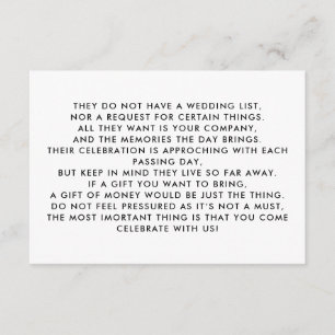 Carte D'accompagnement Arbre monétaire/Bien d'attente Insertion d'invitat