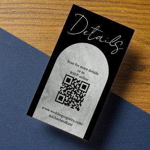 Carte D'accompagnement Arc de tête gothique noir et gris Détails du Maria