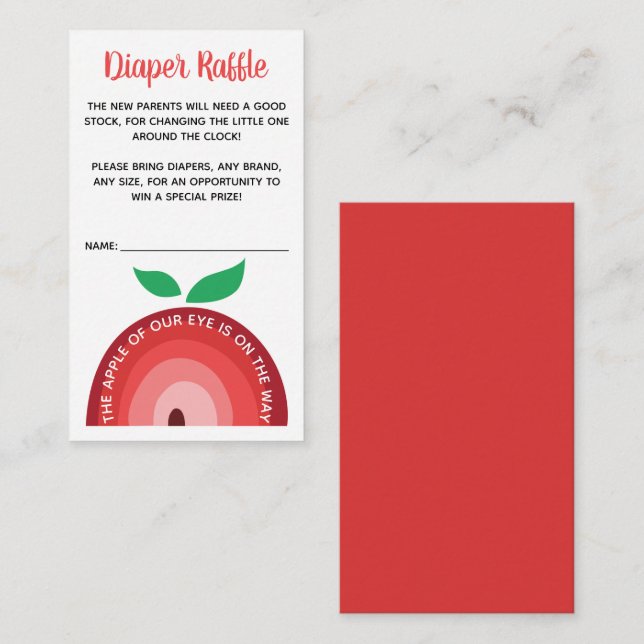 Carte D'accompagnement Arc-en-ciel Apple, Baby shower-rabat (Devant / Derrière)