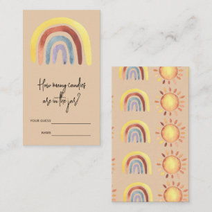 Carte D'accompagnement Arc-en-ciel Combien de bonbons sont dans le pot