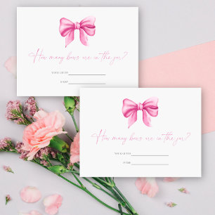 Carte D'accompagnement Arc rose - Devinez combien d'arcs jeu