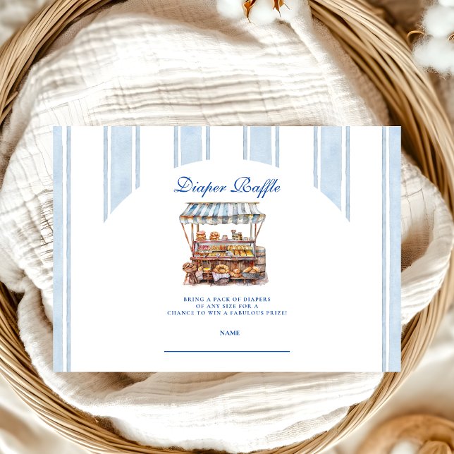 Carte D'accompagnement Arch Blue Farmers Market Baby Diapper Raffle (Créateur téléchargé)