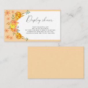 Carte D'accompagnement Arche citrouille - douche d'affichage