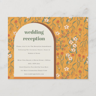 Carte D'accompagnement Arche Super Jaune Arc Florale Mariage Réception
