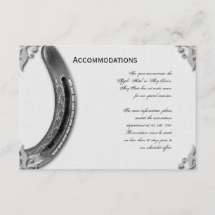 Carte D'accompagnement Argent à cheval sur Mariage blanc