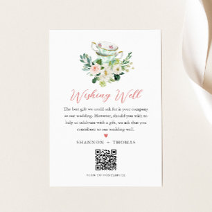 Carte D'accompagnement ARIA Tea Party Wait Well Enclôture Card