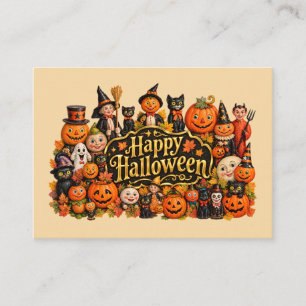 Carte D'accompagnement Armoire de Curiosités Menagerie Vintage Halloween