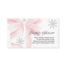 Arrosoir d'affichage de neige à ruban rose en amou