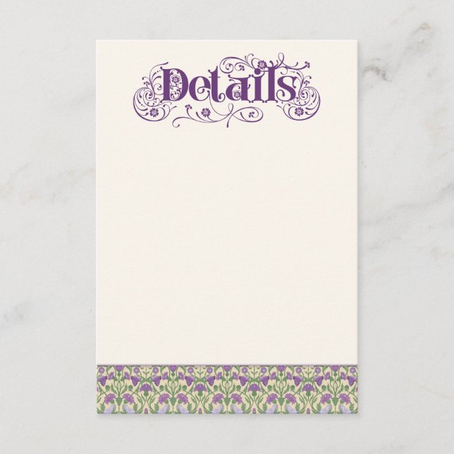 Carte D'accompagnement Art Nouveau Elegant Lovebirds Light Yellow (Devant)