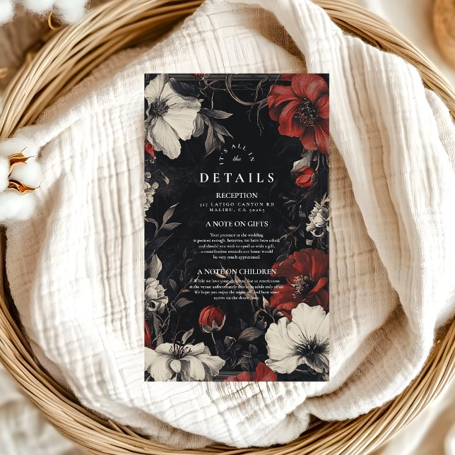 Carte D'accompagnement Art Nouveau Floral Mariage (Créateur téléchargé)