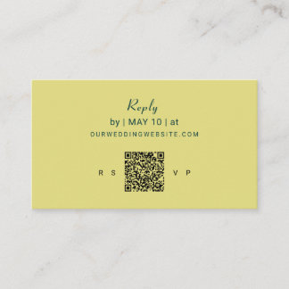 Carte D'accompagnement Art Nouveau Lily Wedding | QR Code Reply