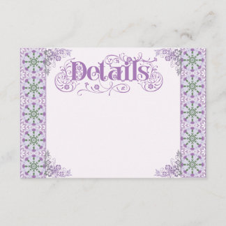 Carte D'accompagnement Art Nouveau Thistle Wheel Lilac