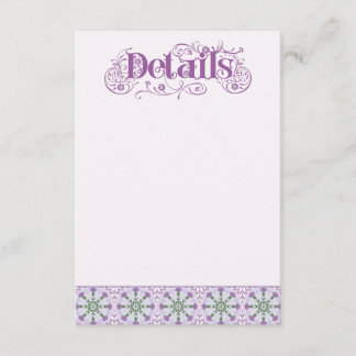 Carte D'accompagnement Art Nouveau Thistle Wheel Lilac Horizontal