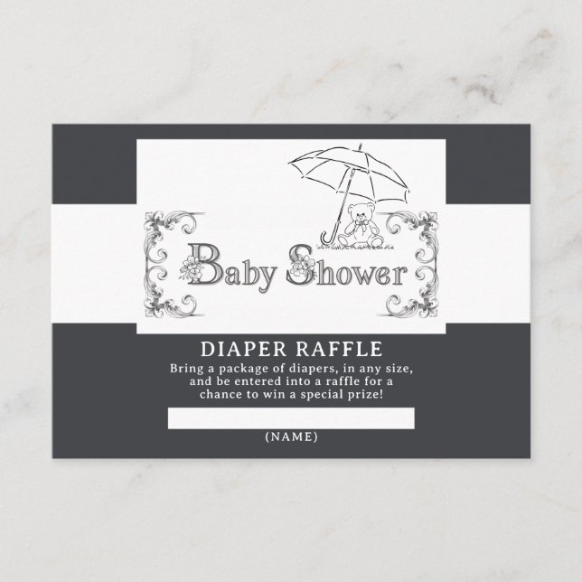 Carte D'accompagnement Artsy Baby shower Déchets Raffle (Devant)