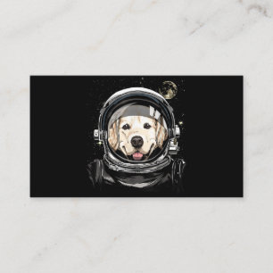Carte D'accompagnement Astronaute De L'Espace Golden Retriever Lover Pet 