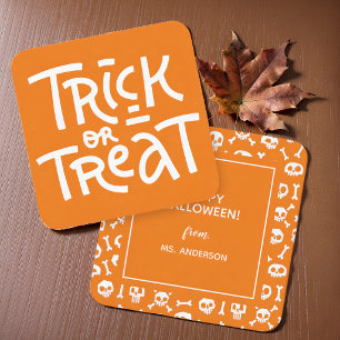 Carte D'accompagnement Astuce de typographie mignonne moderne pour Hallow