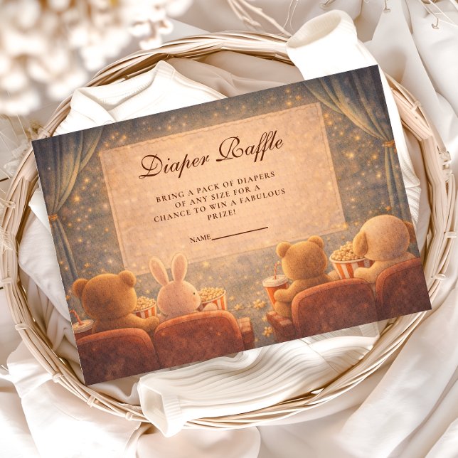 Carte D'accompagnement At Home Movie Night Diapper Raffle (Créateur téléchargé)