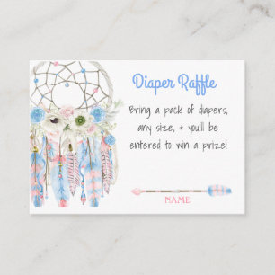 Carte D'accompagnement Attrape-rêves bohème Baby Shower Tombola de Couche