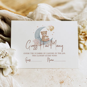 Carte D'accompagnement Au-Dessus De La Lune Combien De Candies Baby showe