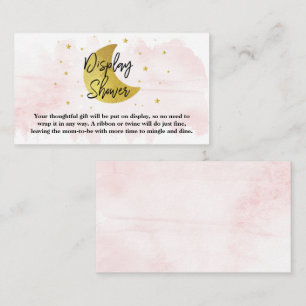 Carte D'accompagnement Au-Dessus De La Lune Filles Baby shower douche