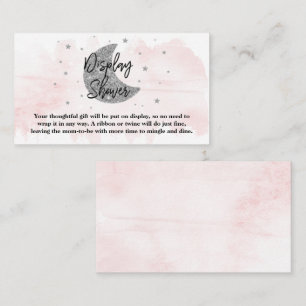 Carte D'accompagnement Au-Dessus De La Lune Filles Baby shower douche