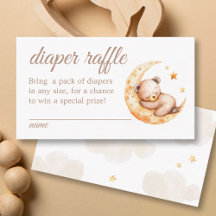 Au-dessus de la lune Teddy Bear Diaper Raffle