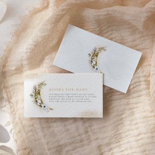 Carte D'accompagnement Au-dessus du Baby shower Moon Boho Gold Dust & Clo