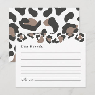 Carte D'accompagnement AUBREE Empreinte de léopard Safari Time Capsule