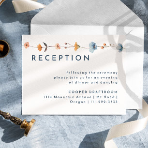 Carte D'accompagnement Audacieuse Réception De Mariage Floral