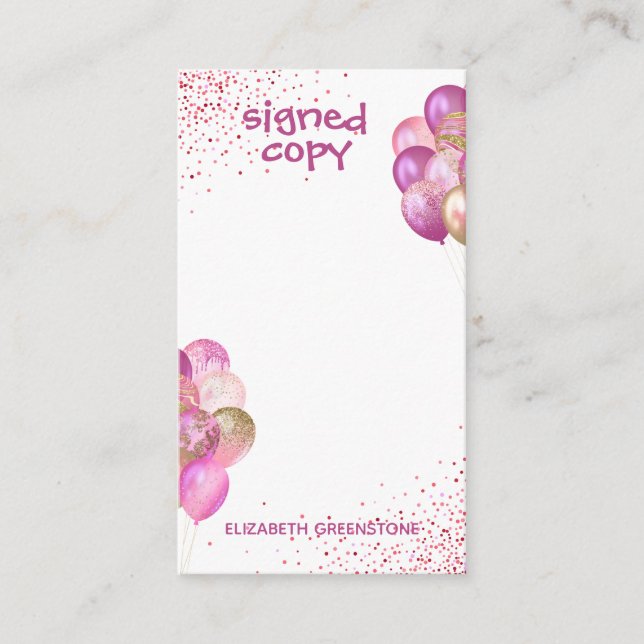 Carte D'accompagnement Auteur glamour Copie signée promotionnelle (Devant)