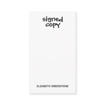 Auteur Signet de copie signé promotionnel