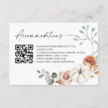 Automne Automne Citrouille Mariage Hébergements QR