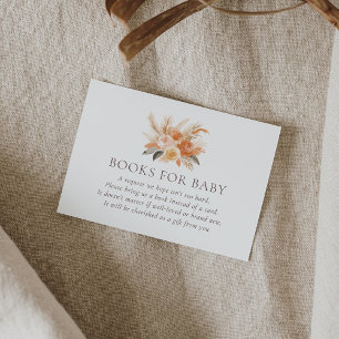 Carte D'accompagnement Automne Baby shower floral Livres pour bébé