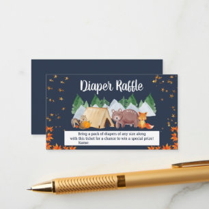 Carte D'accompagnement Automne Bois Animaux Baby shower au carillon