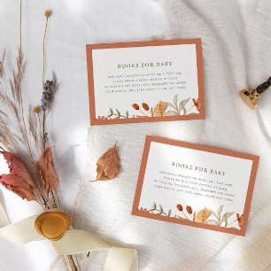 Carte D'accompagnement Automne Botanique Whimsy Baby shower d'automne