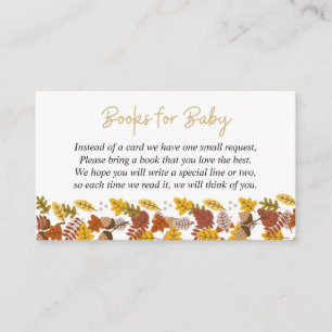 Carte D'accompagnement Automne Brown Hérisson Baby shower Demande de carn