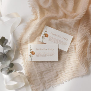 Carte D'accompagnement Automne Burnt Orange Poppy Livres Pour Bébé