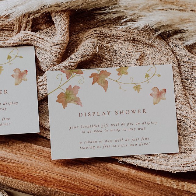 Carte D'accompagnement Automne Feuilles Chute douche (Créateur téléchargé)