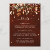Automne Feuilles de Mariage campagnard rustique Dé