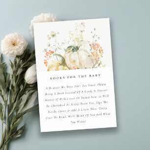 Carte D'accompagnement Automne Fleur sauvage Citrouille Livres Pour Baby 