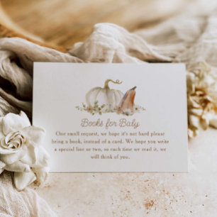 Carte D'accompagnement Automne Floral Livres Citrouilles pour bébé