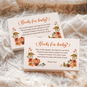 Carte D'accompagnement Automne Petits livres Citrouilles pour bébé